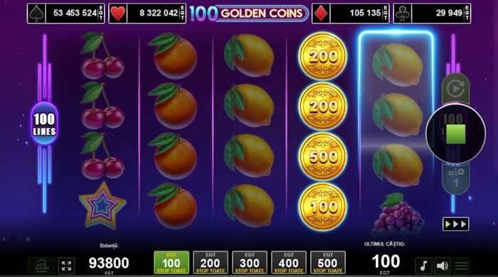 100 Golden Coins demo &#038; detalii &#8211; RTP, volatilitate și funcții logo