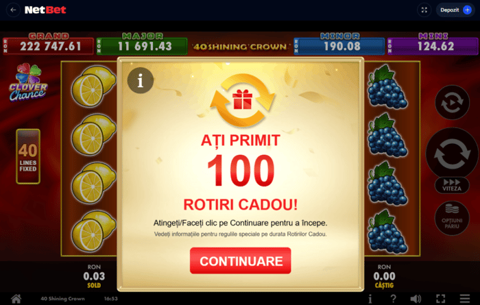 Bonus Netbet rotiri gratuite fara depunere acordat de suportul pentru clienți