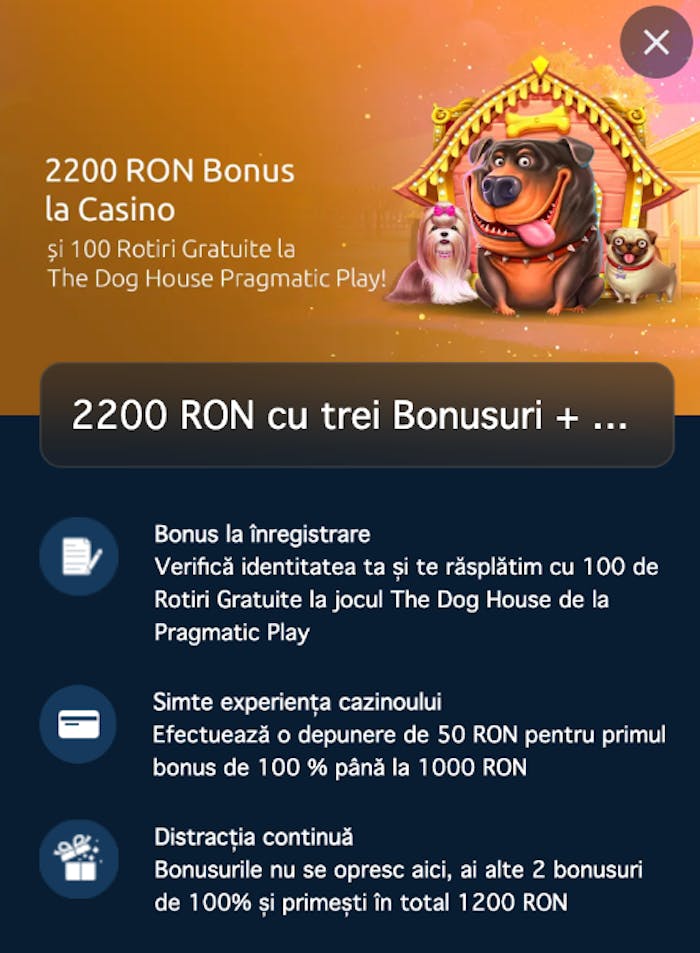 Oferta de bun venit la 12xbet casino.