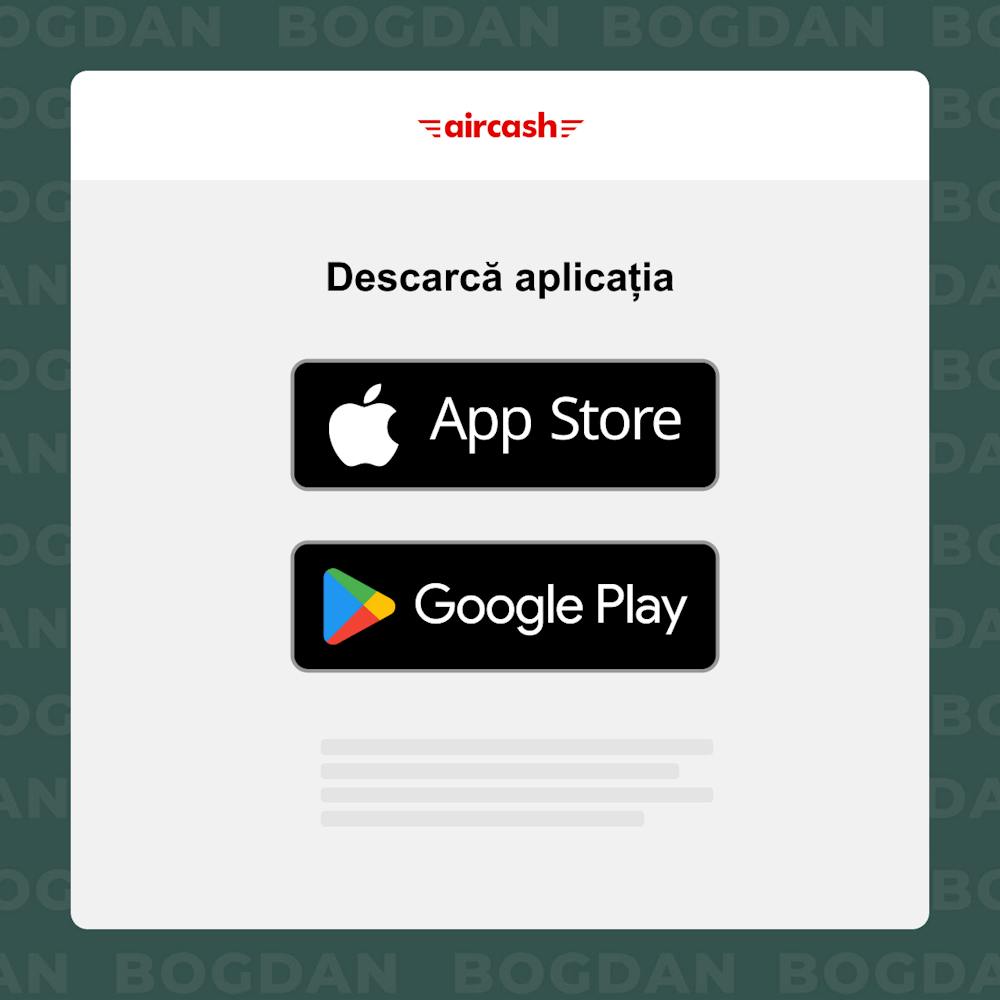 Descarcă aplicația Aircash pe telefon