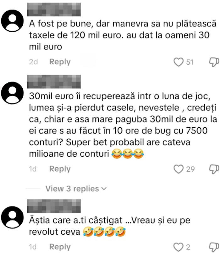 O parte din reacțiile jucătorilor.