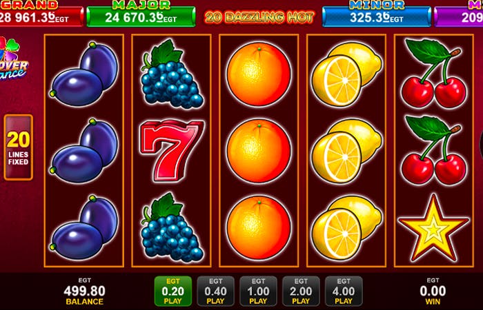 20 Dazzling Hot Demo Recenzie – Joacă gratis logo