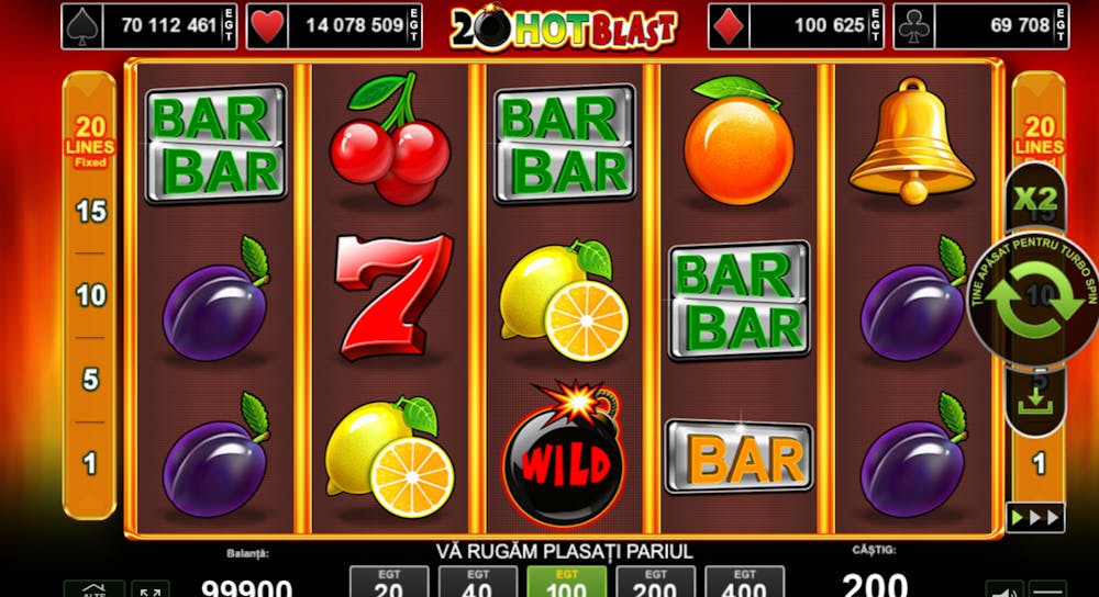 20 Hot Blast demo – RTP, volatilitate și funcții logo