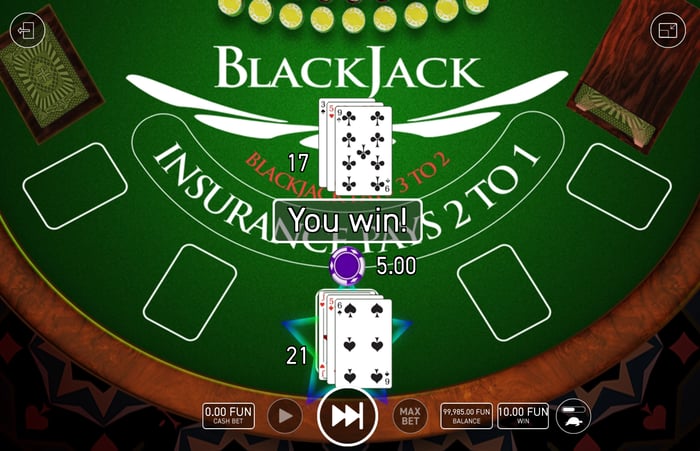 21 la Blackjack de la Wazdan.