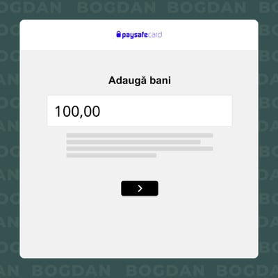 Selectează valoarea cardului online
