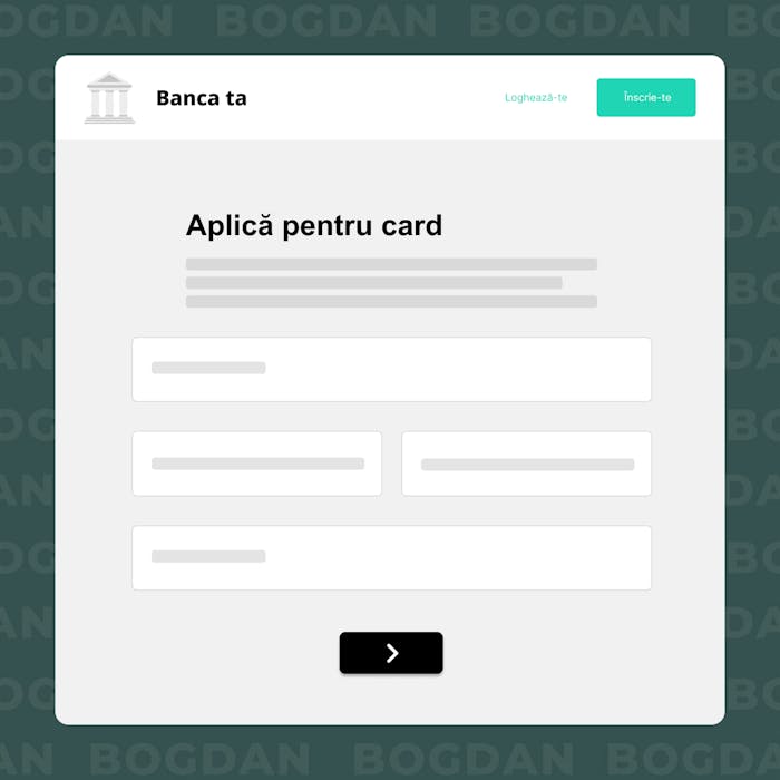 Completează formularul pentru card