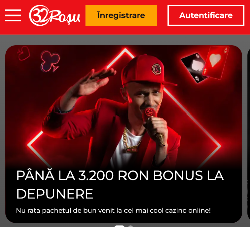 Oferta de bun venit la 32rosu casino. 