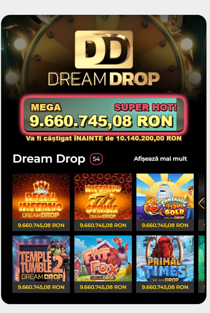 Jackpot Dream Drop la Casino 32 Rosu