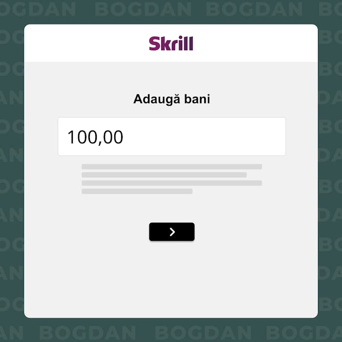 Scrie cât vrei să depui prin Skrill