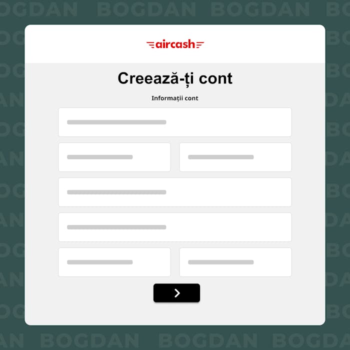 Înregistrează-te și deschide cont Aircash!