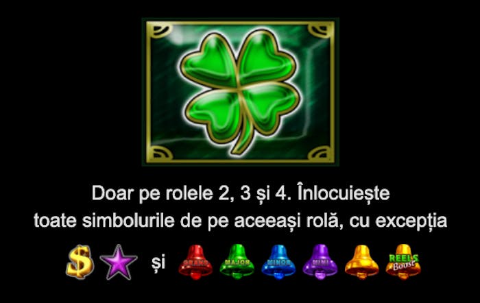 Simbolul trifoi înlocuiește toate simbolurile. 