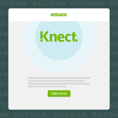 Completează tranzacția și intră în Knect