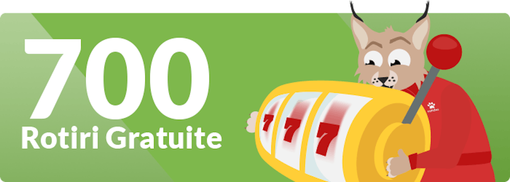 Ofertă cu 700 de rotiri gratuite fara depunere.