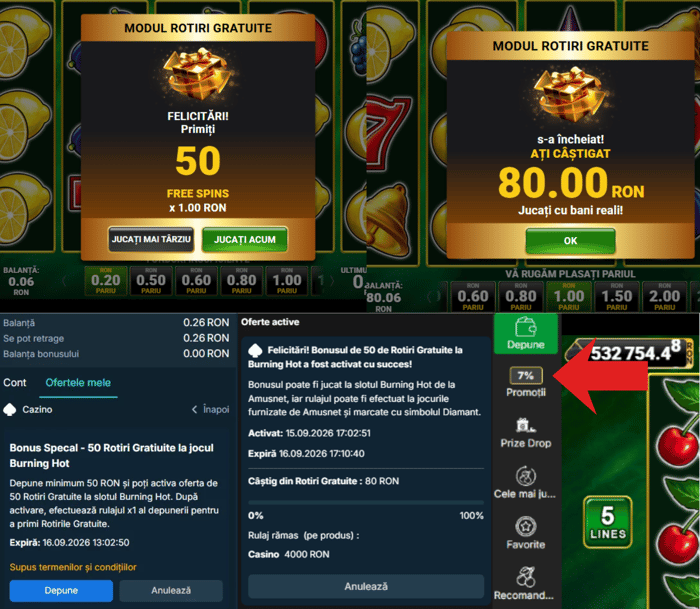 Testul meu cu 50 de rotiri gratuite la Ultrabet