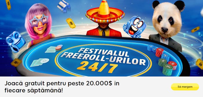 Festivalul Free-urilor de poker online la 888 casino.