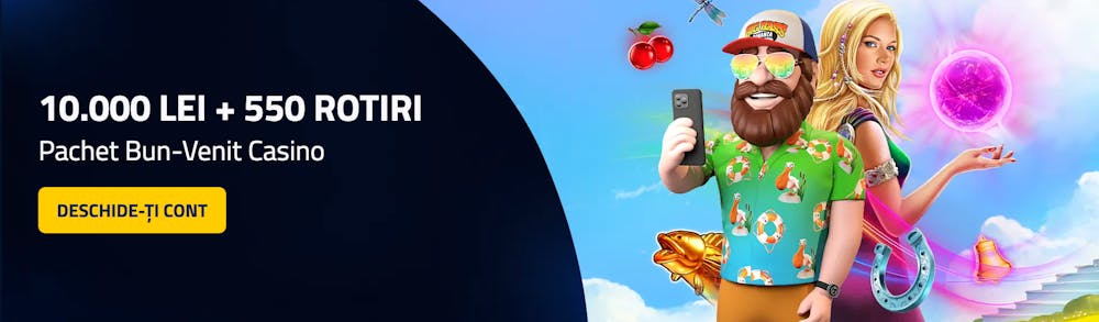Obține 10.000 RON și 550 rotiri prin bonus de bun venit la AdmiralBet.