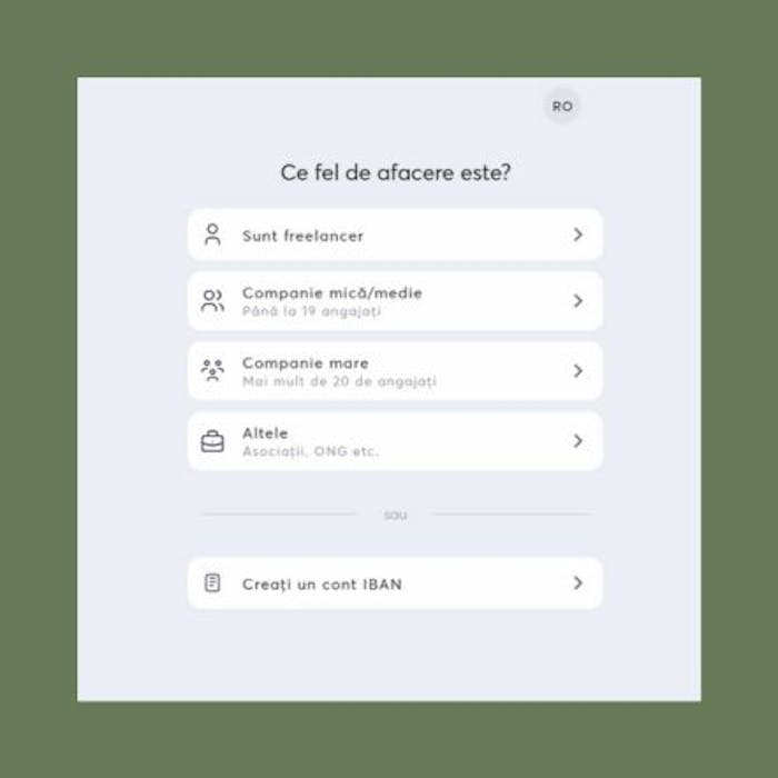 Alege tipul de afacere pe care îl ai