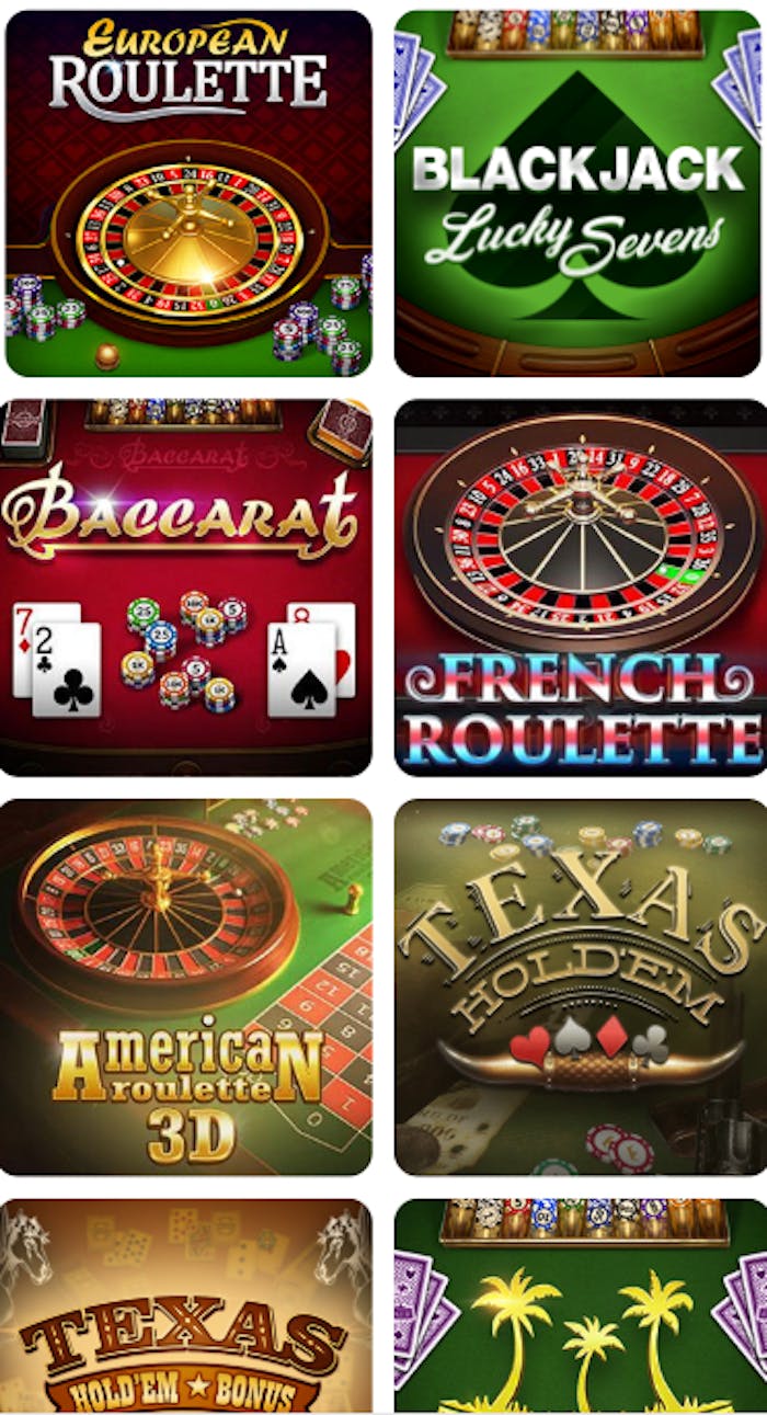 Exemplu de jocuri de masă Evoplay cu Baccarat sau Ruletă.