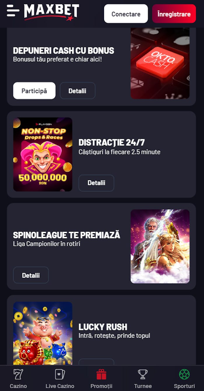 Cele mai noi bonusuri Maxbet fara cod pe care le poți activa azi.