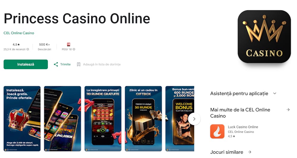 princess casino aplicatie android