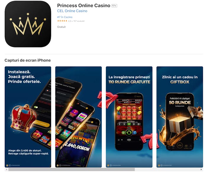 aplicatie princess casino ios