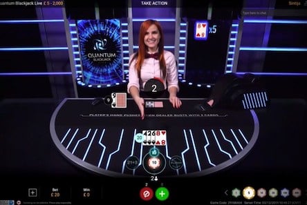 Masă de blackjack live. 