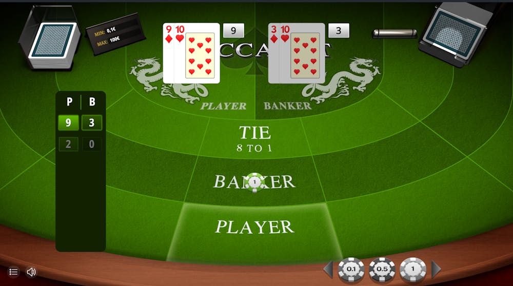 Pariu pe banker în baccarat de la iSoftbet.