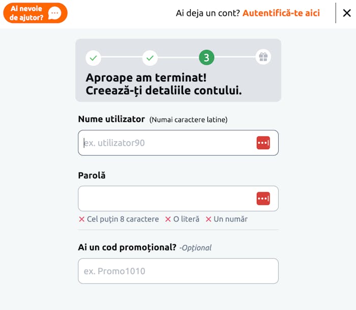 Betano casino înregistrare