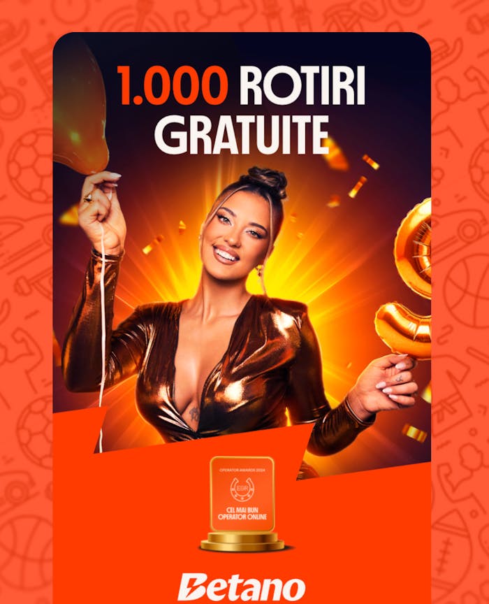 Primești 1.000 rotiri gratuite la înregistrarea unui cont nou.