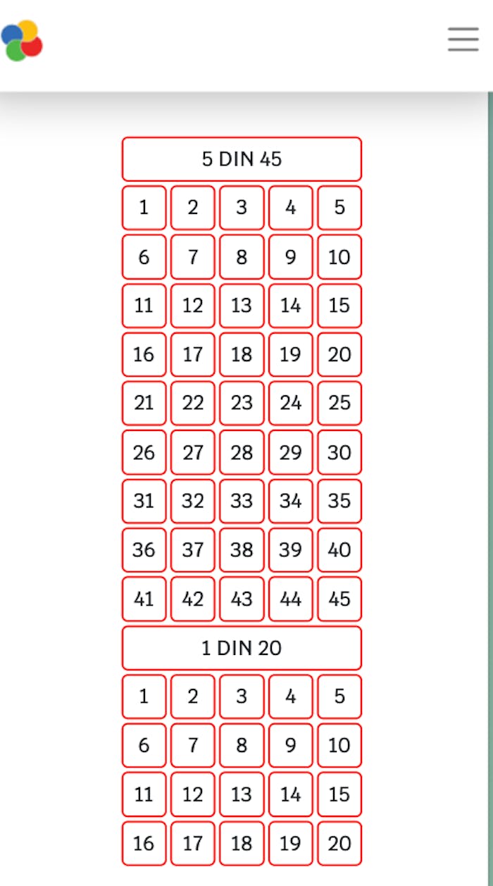 Bilet necompletat Joker de la Loteria Română.
