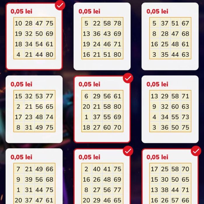 Alege bilete bingo
