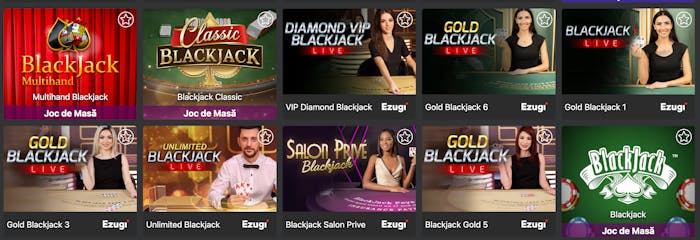Câteva dintre jocurile de blackjack online disponibile la cazinouri 