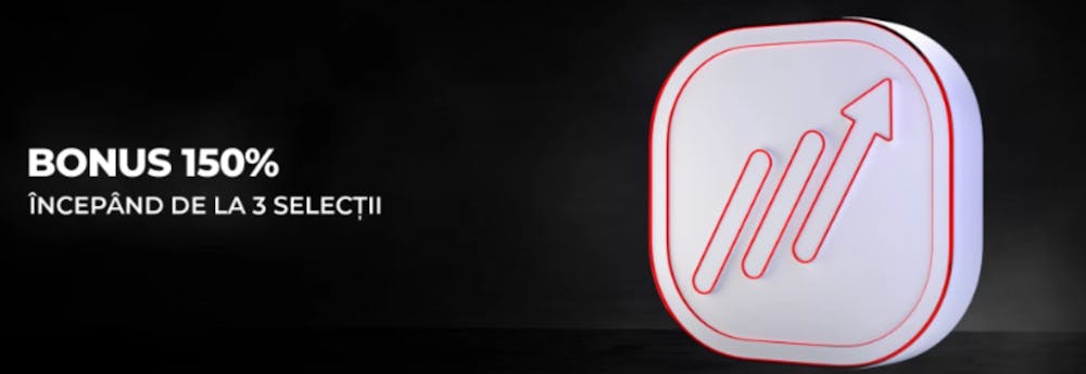 Bonus 150% la pariuri sportive.