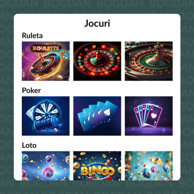 Alege categoria de jocuri live