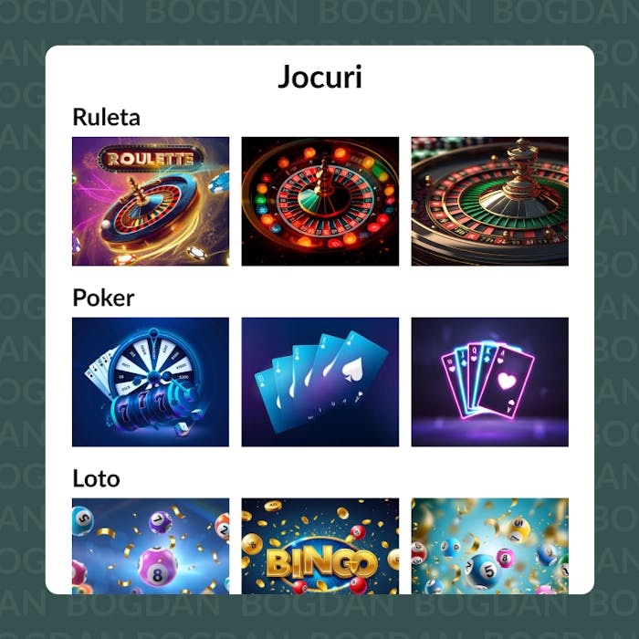 Alege categoria de jocuri live