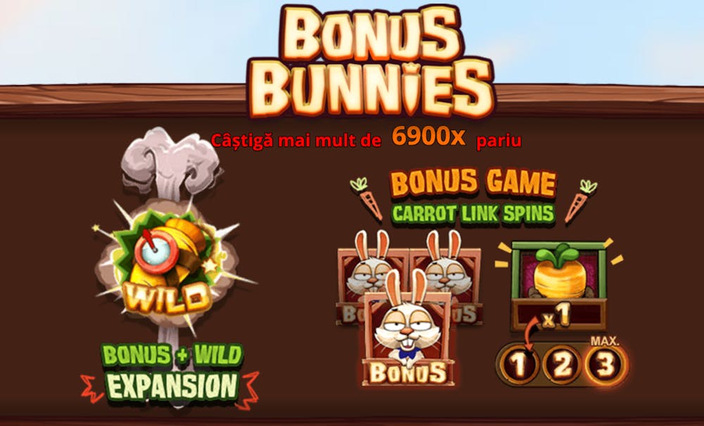 Funcții speciale la Bonus Bunnies.