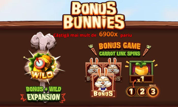 Funcții speciale la Bonus Bunnies.