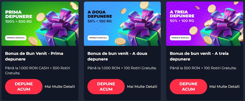 Yoji casino bonus de bun venit la primele 5 depuneri disponibil azi.