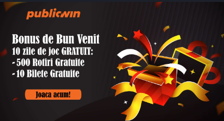 Activează 500 rotiri gratuite la înregistrarea pe Publicwin casino.