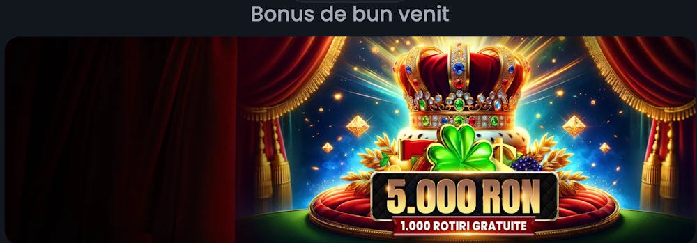 Poză reprezentativă cu oferta bonus Spin casino pentru jucătorii noi.