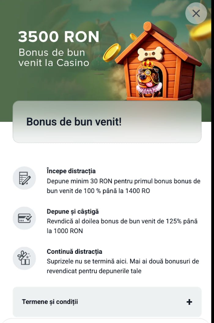 Primești până la 3.500 RON în bonusul de bun venit Winmasters.