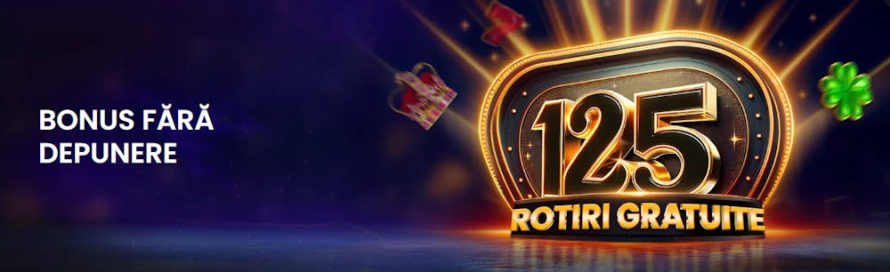 Primul Spin casino bonus fara depunere și fără cod de 125 rotiri pe care îl poți activa la înregistrare.