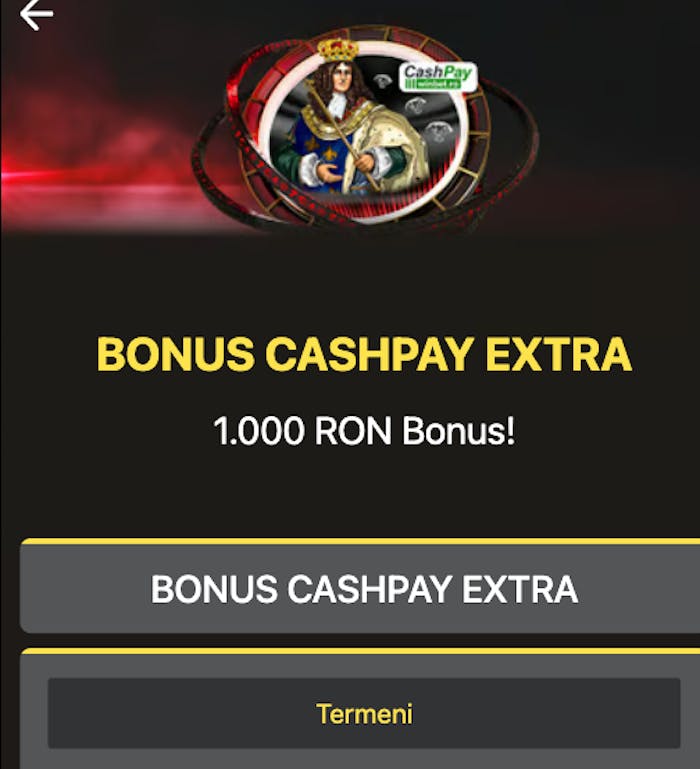 Primești cashback casino de 1.000 RON la o depunere în numerar de minim 1.000 RON.