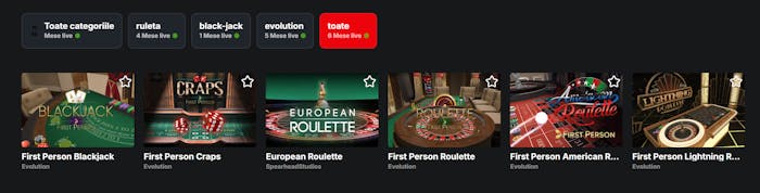 Jocuri de casino live prezente la TotalBet.