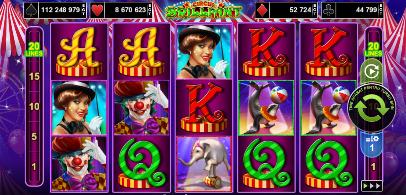 Circus Brilliant demo & detalii – RTP, volatilitate și funcții logo