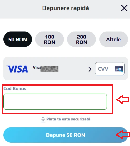 Introducere cod bonus Netbet cont existent
