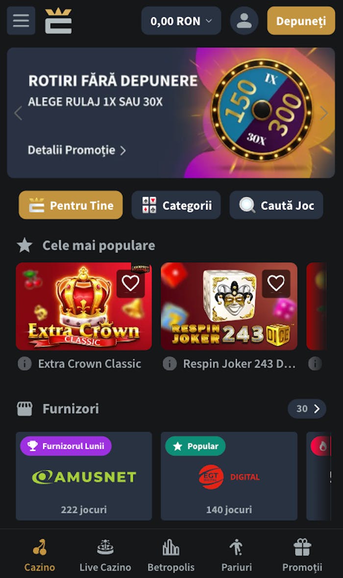Prima pagină și Conti Casino păreri.