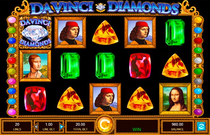 DaVinci Diamonds demo – RTP, volatilitate și funcții logo