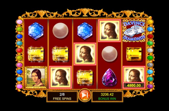 Mona Lisa este printre simbolurile acestui slot.