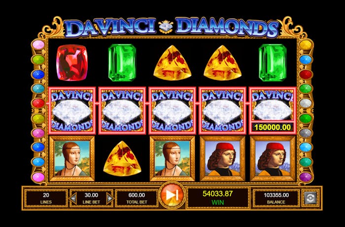 Rundă a jocului DaVinci Diamonds.